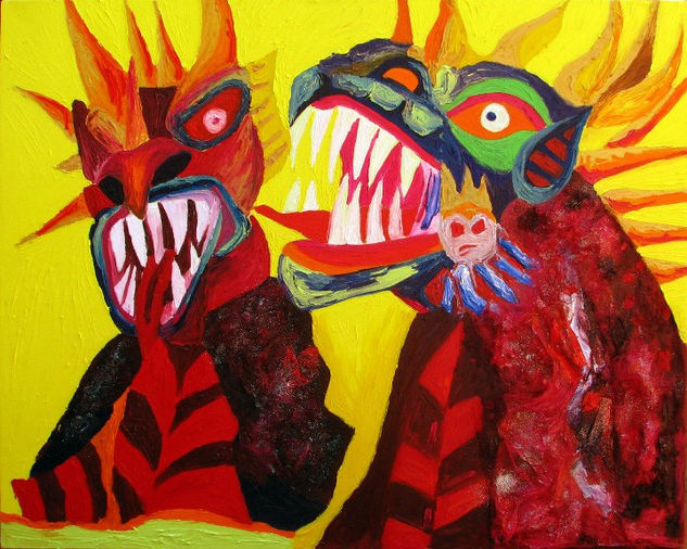 Diablicos con tull Oil Canvas Others