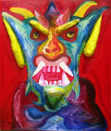 Diablico en rojo Oil Canvas Others