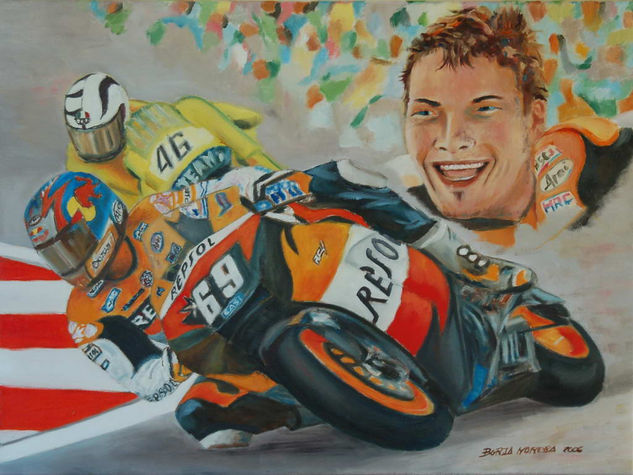 Nicky Hayden Oil Canvas Sports