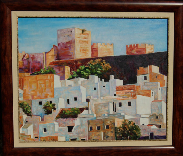 castillo alcala de guadaira Oil Canvas Landscaping