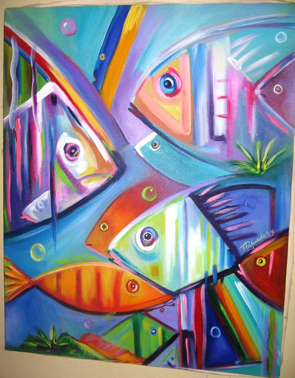 peces Óleo Lienzo Paisaje