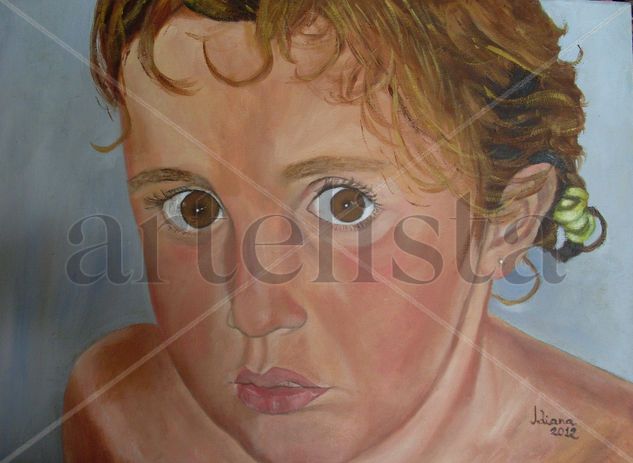 INOCENCIA Oil Textile Portrait