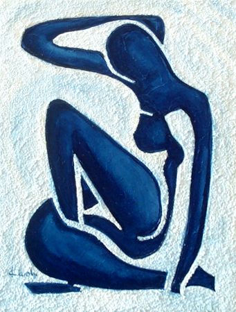 Desnudo azul nº 3 Óleo Lienzo Figura