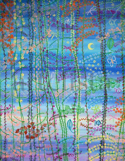 Paradise3 Mixed media Canvas Landscaping