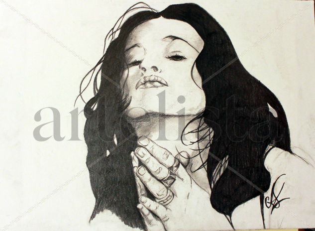 sensual Pencil (Black) Paper Figure Painting