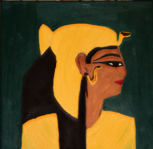 Nefertiti Oil Canvas Portrait