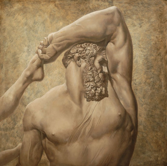 Chelia - Hercules Oil Textile Figure Painting