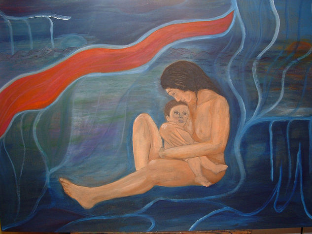 MATERNIDAD 3 Oil Others Nude Paintings