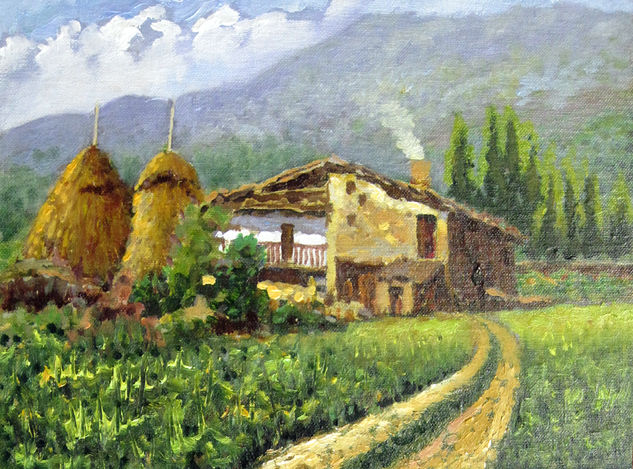 En los Picos de Europa. Oil Canvas Landscaping