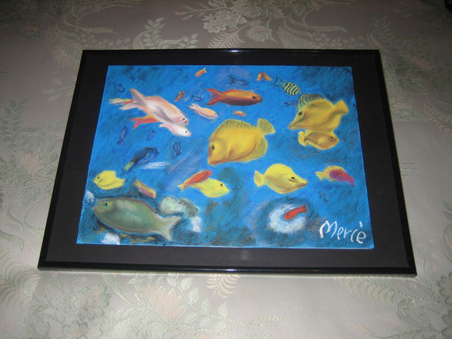 PECERA Pastel Card Marine Painting