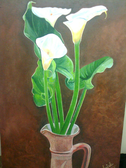 cartuchos Oil Canvas Floral Painting