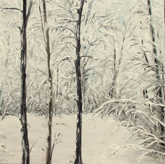 Bosque nevado (2) Ref.108 Oil Canvas Landscaping