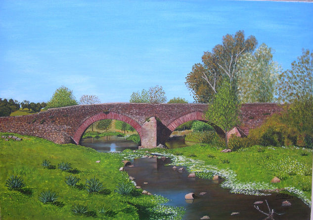 Puente castillejo Oil Canvas Landscaping