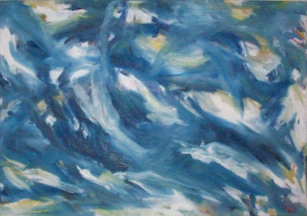 azules entramados Oil Canvas Others