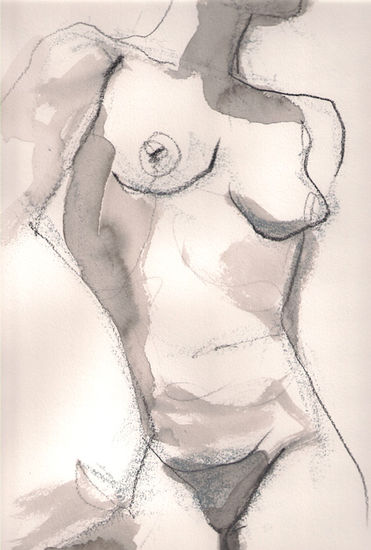 DESNUDO Acuarela Papel Desnudos