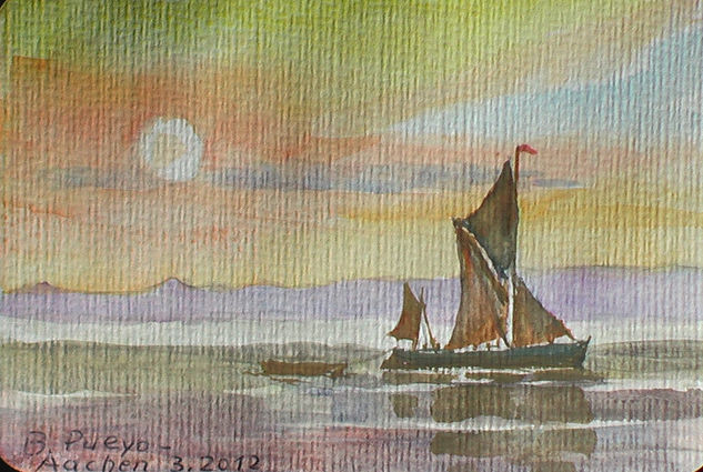 Ese barco Watercolour Paper Marine Painting