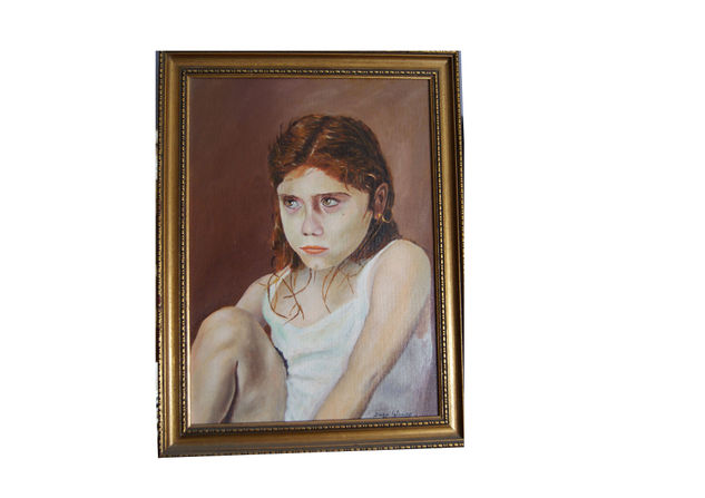 niña Oil Canvas Portrait