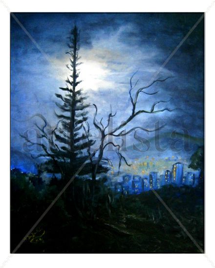 LUNA EN MACARACUAY Oil Canvas Landscaping