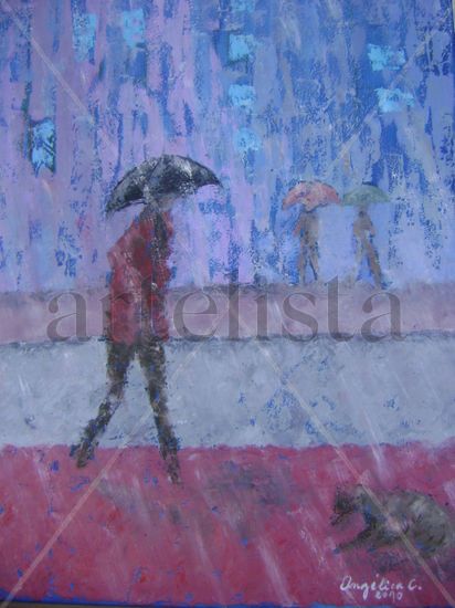 Invierno en quillota Oil Canvas Landscaping