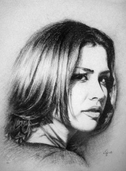 Retrato de Luisa Charcoal