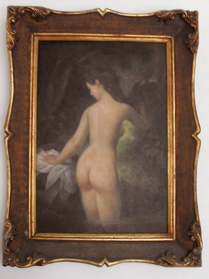 Bañandose Oil Canvas Nude Paintings