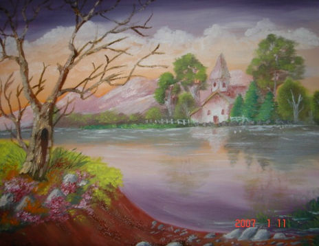 Iglesia junto al lago