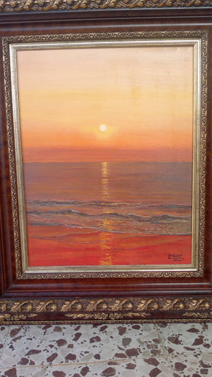 Atardecer en Mazagon Oil Canvas Landscaping