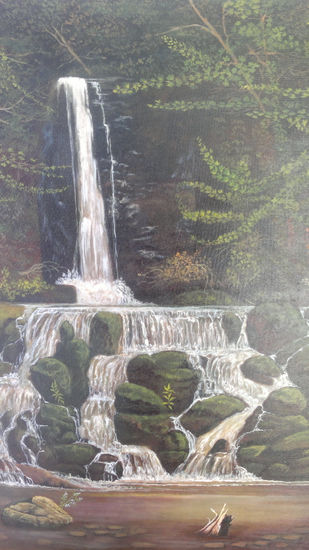 Cascada de Amonse(Noruega) Oil Canvas Landscaping