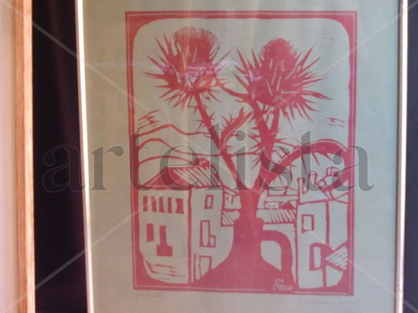 PAISATGE DE LLAGOSTERA AMB FLOR DE CARD