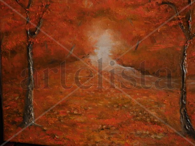 otoño ocres,rojos Oil Canvas Landscaping