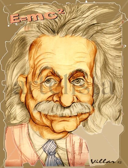 ALBERT EINSTEIN Mixed media Canvas Portrait