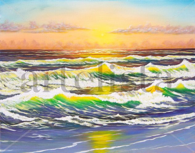 PONIENTE Acrylic Canvas Marine Painting