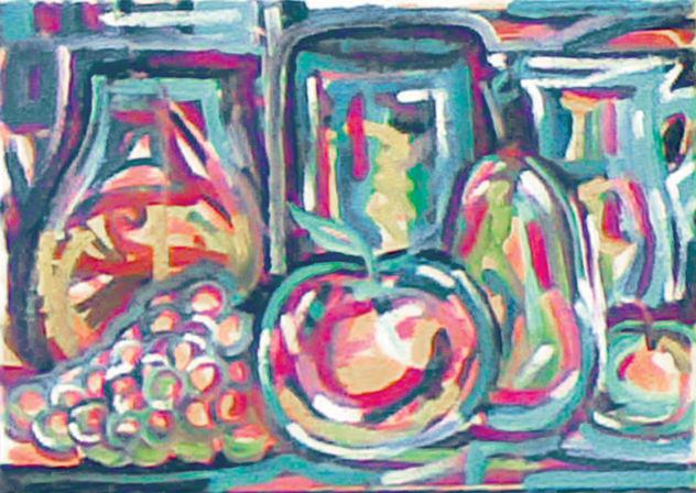 frutas e garrafas
