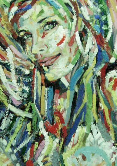 anjo7 Oil Textile Portrait