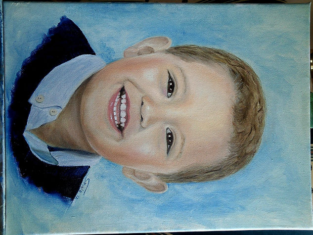 mi  sobrino Oil Canvas Portrait