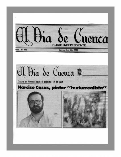 ENTREVISTA  REALIZADA A NARCISO CASAS POR EL PERIODICO EL DIA DE CUENCA-portada 