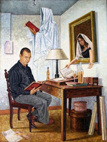 El Conocimiento Óleo Lienzo Retrato