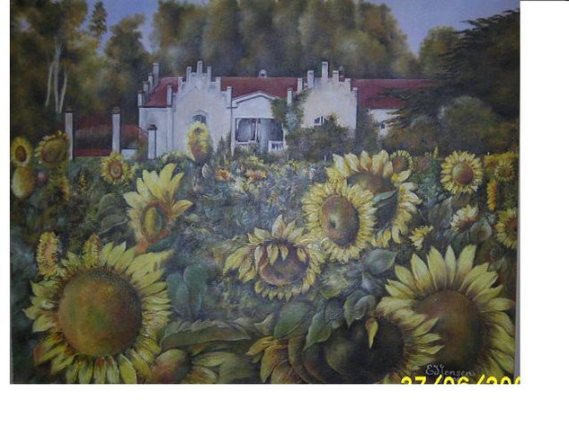 Girasoles Oil Canvas Landscaping