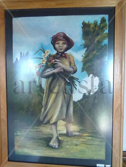 La niña del monte Oil Canvas Figure Painting