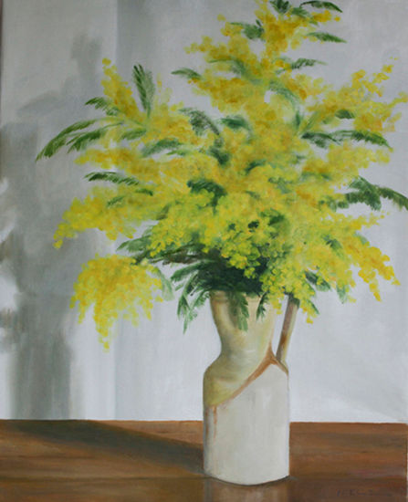 MIMOSAS Oil Canvas Floral Painting