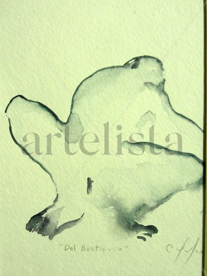 Del Bestiario Watercolour Paper Figure Painting