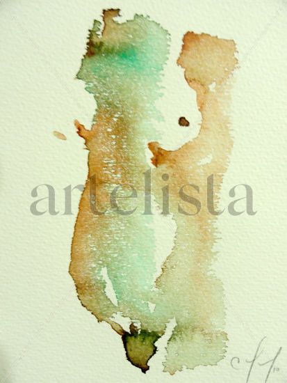 torso Acuarela Papel Figura