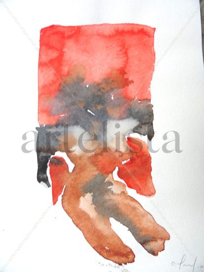 sentado Watercolour Paper Figure Painting