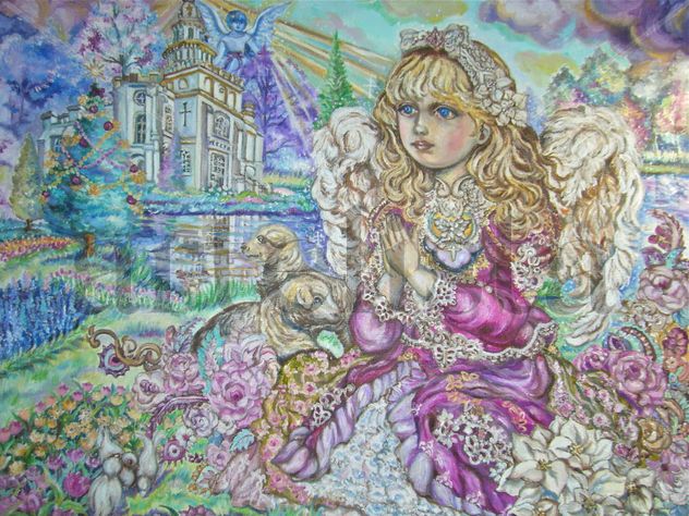 Yumi Sugai.An angel of praying.poster.