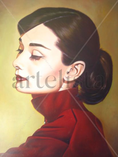 audrey hepburn Óleo Lienzo Retrato