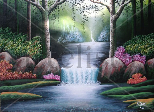 LUCES DEL BOSQUE Oil Canvas Landscaping