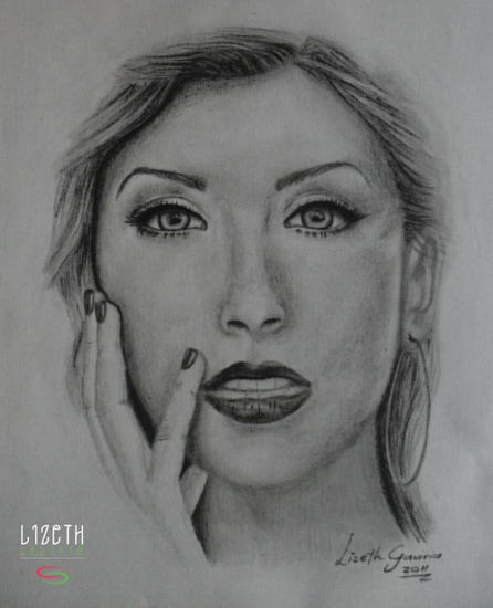 Retrato de Christina Aguilera Lápiz