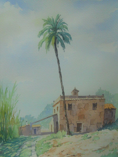 Torreón de la huerta Watercolour Paper Landscaping