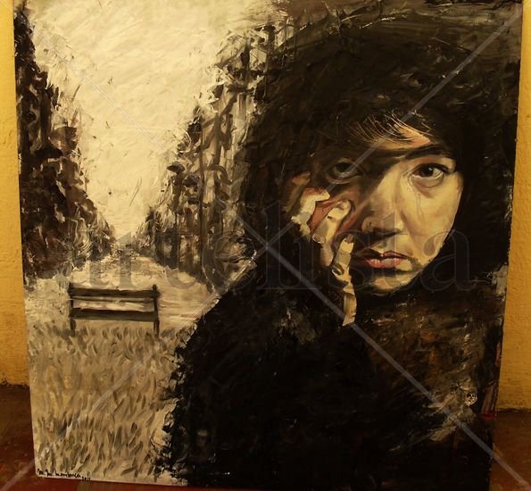 Abandono Oil Panel Portrait