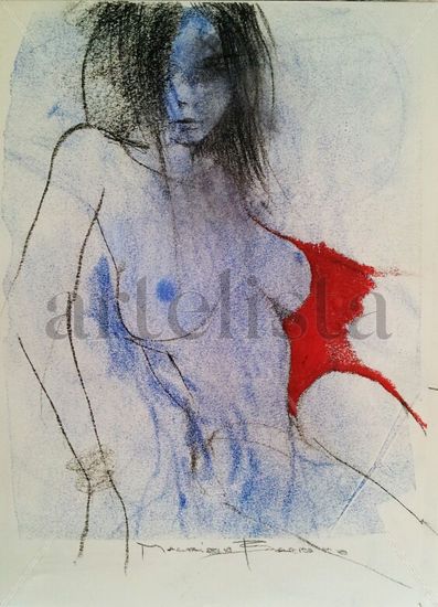 belleza interio Pastel Canvas Nude Paintings